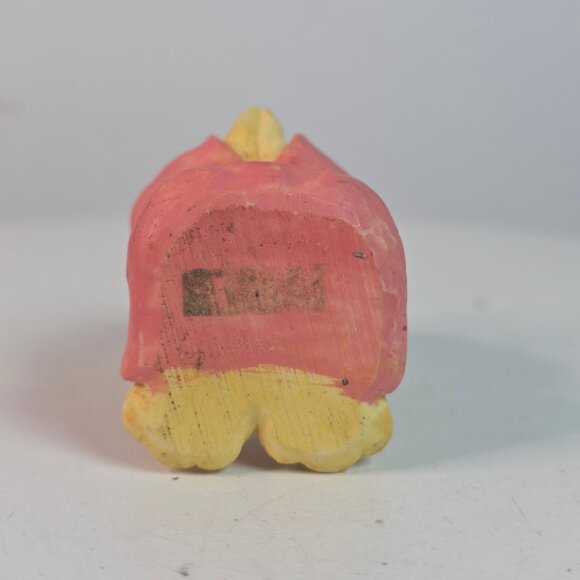 Vintage 1995 Ceramic Angel Bear Figurine With Wings & Halo Praying In Pink Robe - Picture 6 of 7